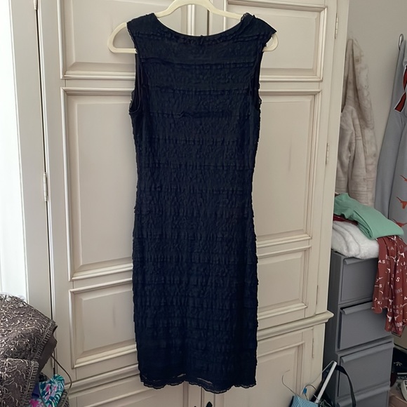 Max Studio lace, stretchy black dress-size M-to the knee - Picture 2 of 4